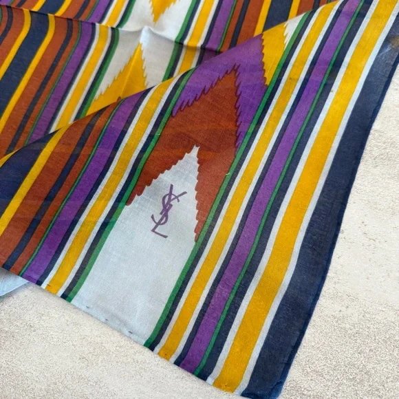 Yves Saint Laurent Multicolor Geometric Scarf - Picture 4 of 5